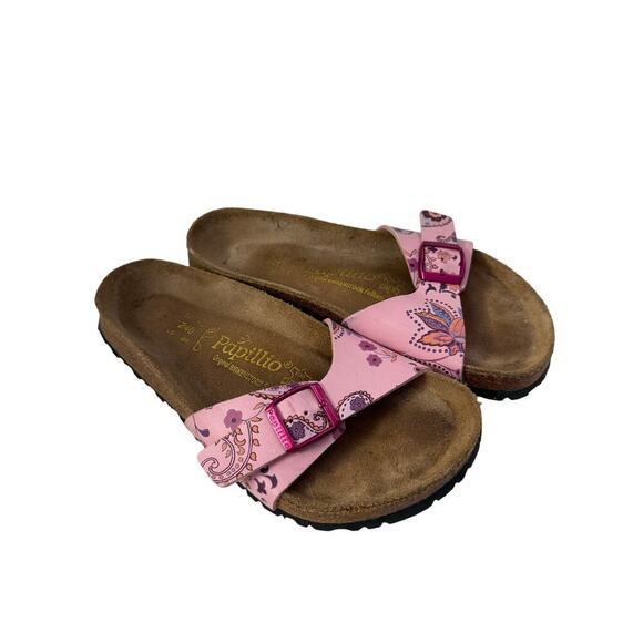 Birkenstock Shoes - Birkenstock Papillio Pink Paisley Slip On Sandals Sz 37/6 GS